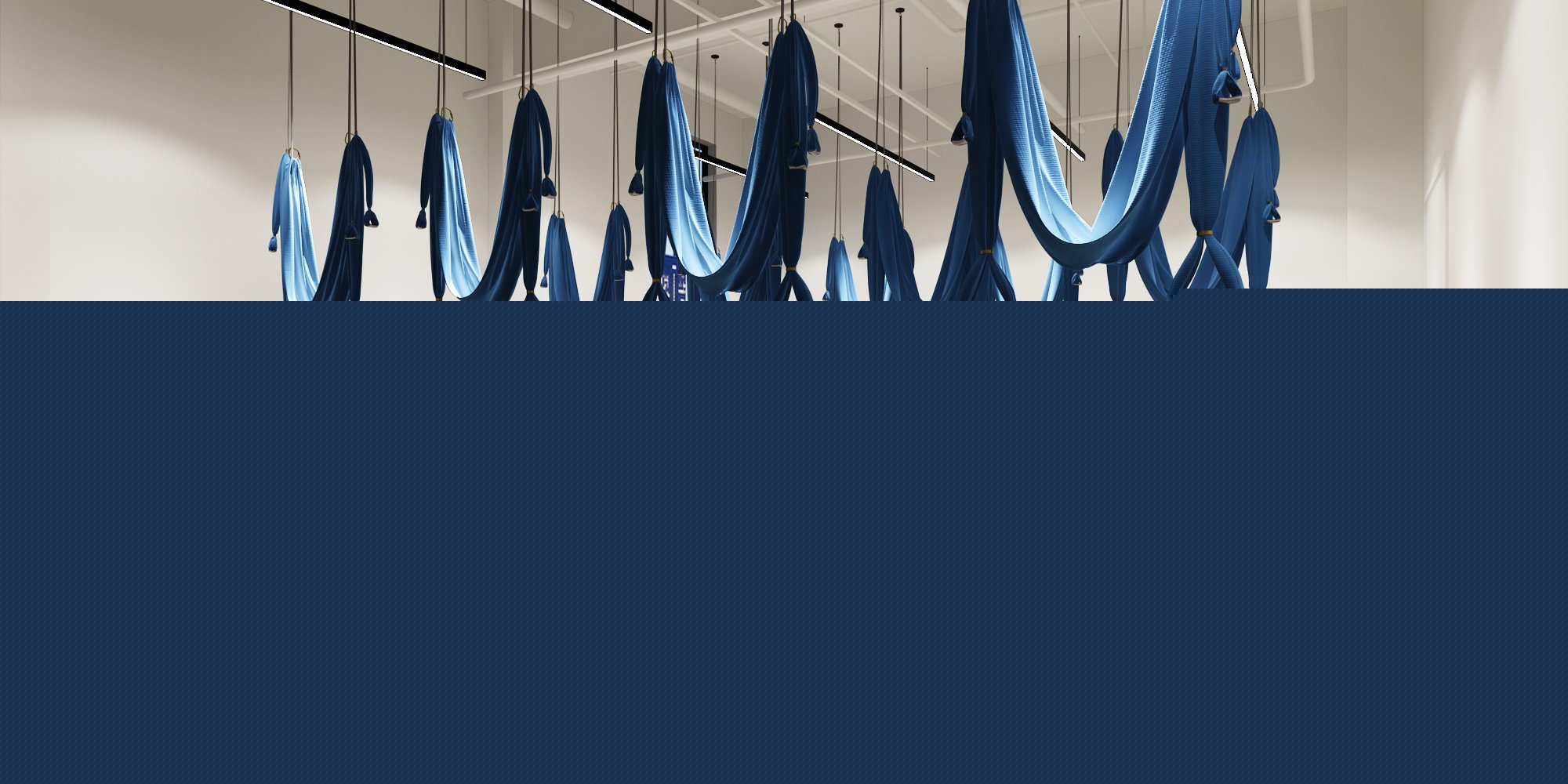 簡潔的瑜伽健身中心裝修效果圖