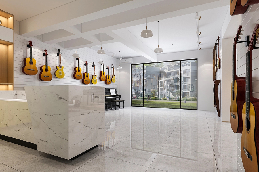 「培訓機構(gòu)裝修」成人樂器中心裝修效果圖