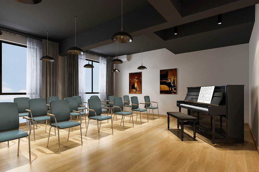 「培訓機構(gòu)裝修」成人樂器中心裝修效果圖